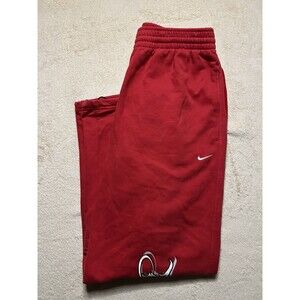 Vintage Y2K Nike Team Sportswear Sweatpants Script Graffiti Red Size XL Bootcut